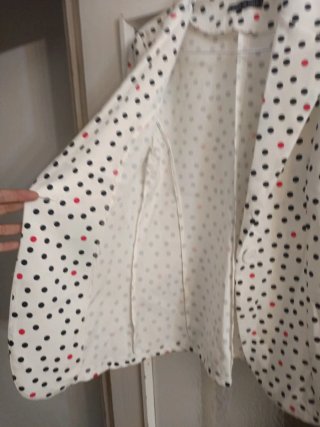 Americana Blanca con Lunares Talla S