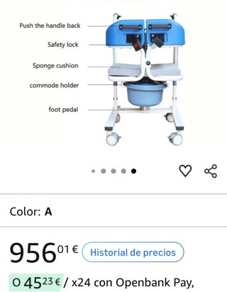Silla Hidráulica Tansferencia pacientes y ancianos
