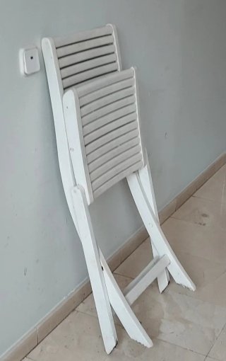 Sillón Plegable de Madera teca Blanco