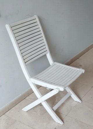 Sillón Plegable de Madera teca Blanco