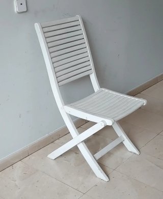 Sillón Plegable de Madera teca Blanco