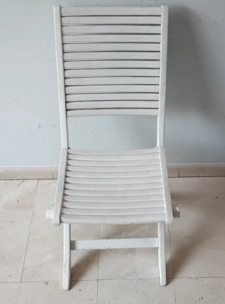 Sillón Plegable de Madera teca Blanco