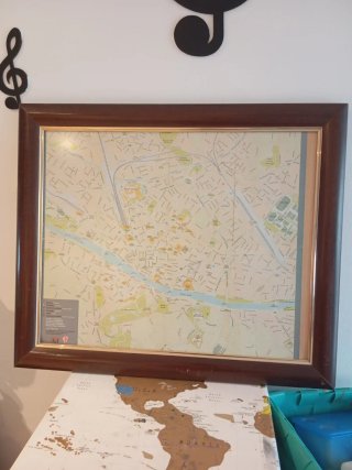 Mapa de Florencia enmarcado