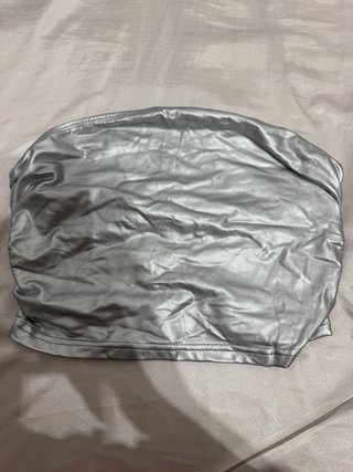 Top Shein plateado talla S