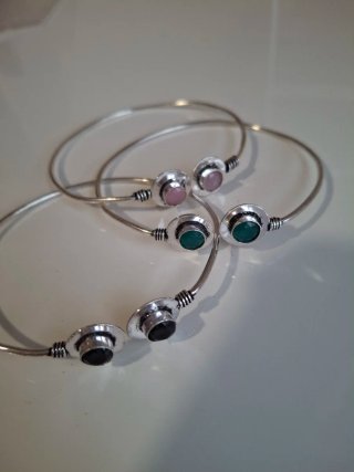 Conjunto de 3 Pulseras Plateadas