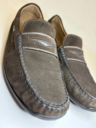 Scarpe uomo Geox scamosciate grigio/marrone