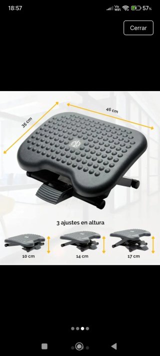 Reposapiés Ajustable Huanuo 3 alturas