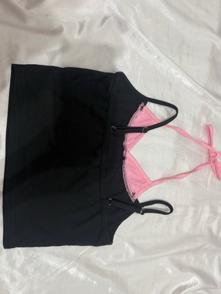 Top Shein Negro y Rosa Talla S