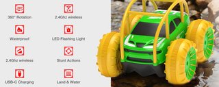 Coche RC Anfibio 4WD con Acrobacias