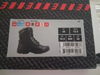 Botas Tácticas Negras COOLMAX Talla 44