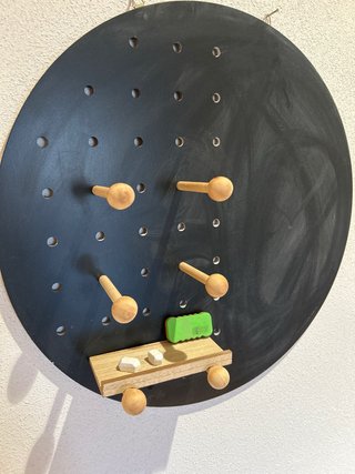 Pizarra de madera para notas en tiza