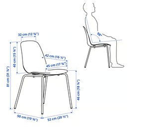 4 Sillas SKÅLSTA Blancas Ikea