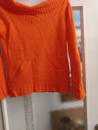 Jersey Cuello Barco Naranja Stradivarius