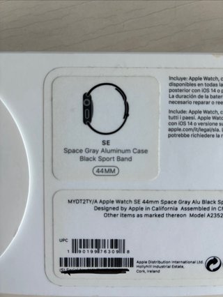 Apple Watch SE Negro 44mm