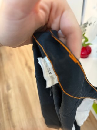 Pantalón denim y naranja estilo de trabajo M