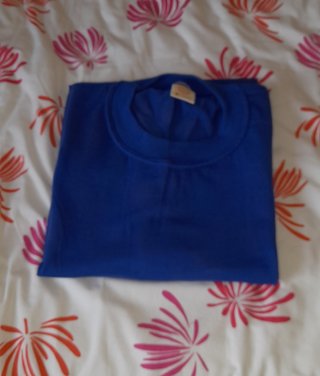 Camiseta Azul Estampada Talla XL