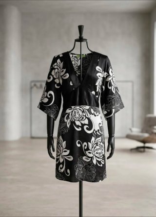 Vestido Kimono Talla M Estampado Floral