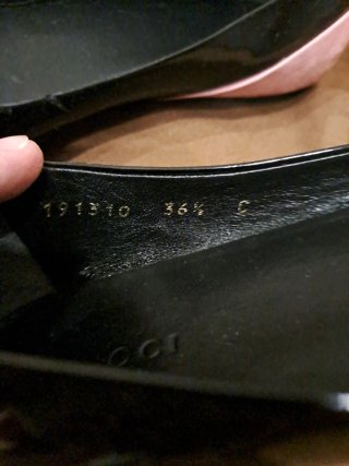 Bailarinas Gucci Piel Negra y Rosa