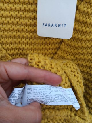 Jersey Zara Knit Amarillo Talla M