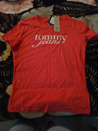 Camiseta Tommy Jeans Mujer Talla XS Roja
