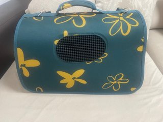 Transportín gato pequeño/mediano floral