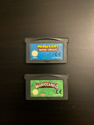 2 Juegos Game Boy Advance: Mario Kart y Wario Land