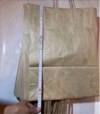 50 Bolsas Papel Kraft Grandes 45x15x35 cm