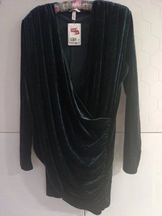 Vestido H&M Verde Talla XL