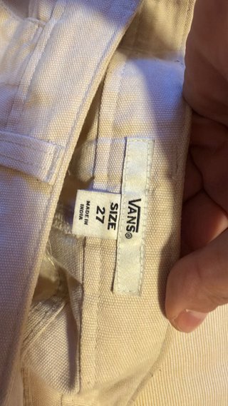Pantalón cargo VANS beige mujer