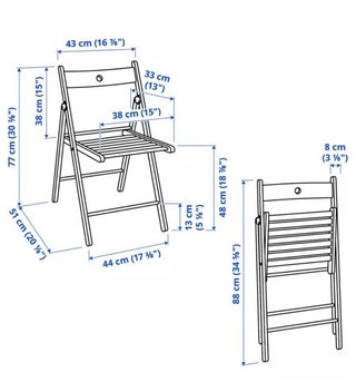 2 Sillas Plegables de Madera IKEA