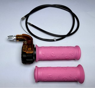 Gas completo rosa  limitable minimoto