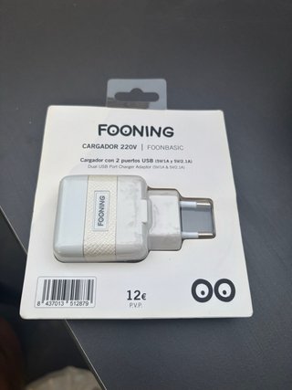 Cargador 2 Puertos USB FOONING 220V