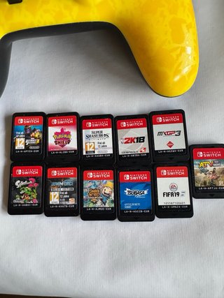 Nintendo Switch Azul y Amarillo + 11 juegos
