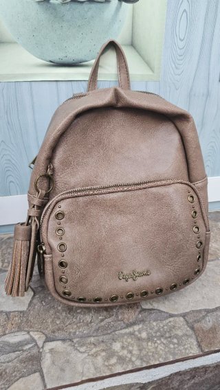 Bolso Piel Pepe Jeans Beige/Marrón Mujer