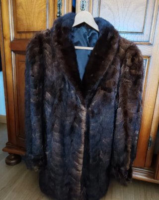 Chaquetón de Piel Marrón