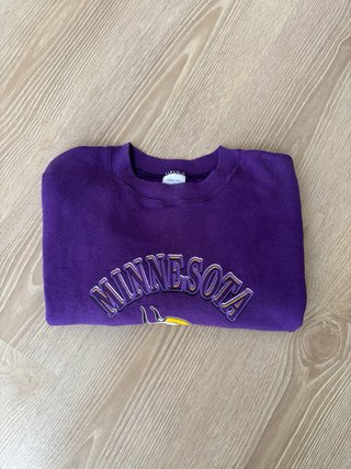Sudadera crop Minnesota Vikings NFL vintage morada