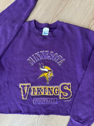Sudadera crop Minnesota Vikings NFL vintage morada