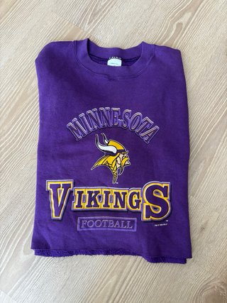Sudadera crop Minnesota Vikings NFL vintage morada