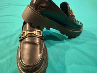 Mocasines Negros de Piel