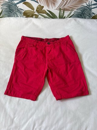 Pantalón corto rojo hombre