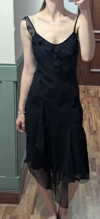 Vestido Vintage Y2K Zara Negro