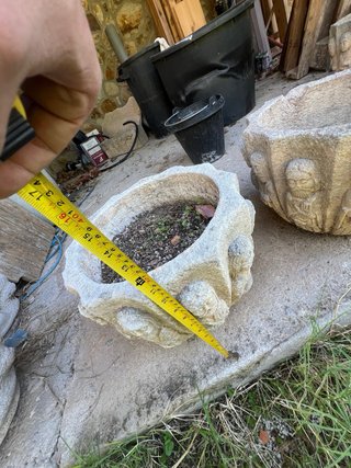 Macetas antiguas de piedra con figuras Medidas ap