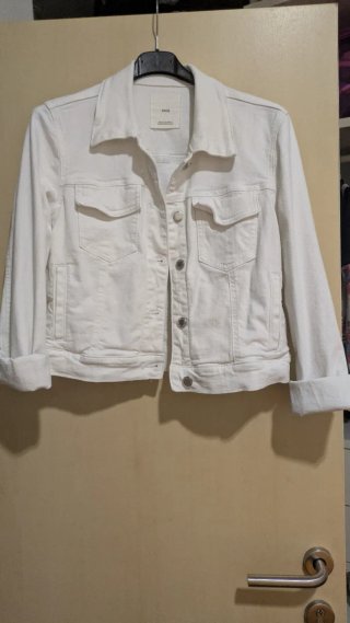 Chaqueta vaquera blanca Mango