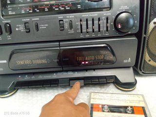 Radio Sanyo M-903SR Boombox doble Cassette.