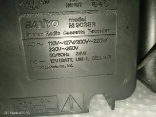 Radio Sanyo M-903SR Boombox doble Cassette.