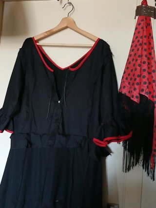 Traje de Flamenca con Mantón