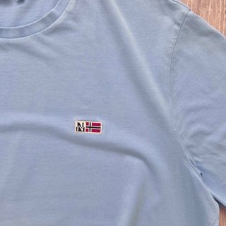 Camiseta Napapijri Azul Celeste Talla XXL