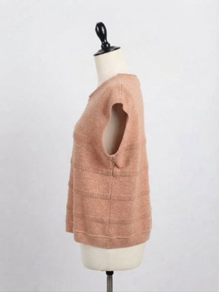 Jersey sin mangas de punto coral