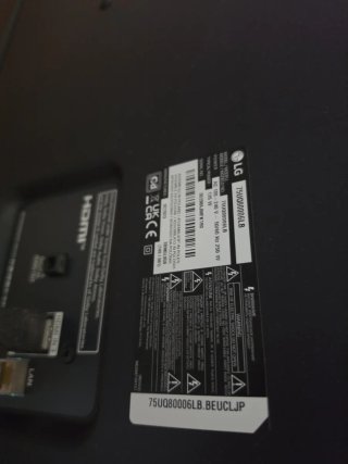 LG Smart TV 75" 4K UHD HDMI