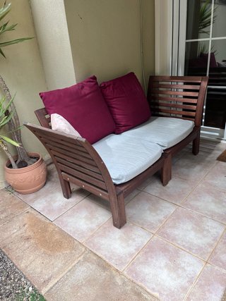 Sofá de teca para exterior